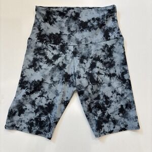 Onzie Bike Shorts - Tie Dye Black, Gray, High Waist - Size XS